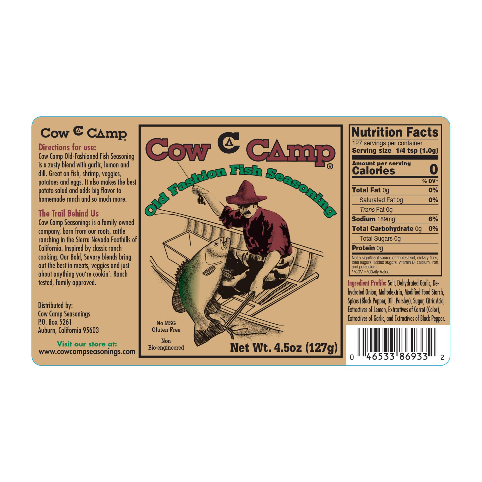 Old Fashioned Fish Seasoning 4.5oz.